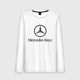 Мужской лонгслив хлопок с принтом Logo Mercedes-Benz в Тюмени, 100% хлопок |  | mercedes | mercedes benz | логотип mercedes | логотип mercedes benz | логотип мерседерс бенс | мерен | мерседерс | мерседерс бенс