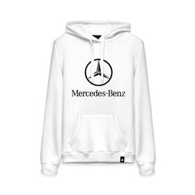 Женская толстовка хлопок с принтом Logo Mercedes-Benz в Тюмени, френч-терри, мягкий теплый начес внутри (100% хлопок) | карман-кенгуру, эластичные манжеты и нижняя кромка, капюшон с подкладом и шнурком | mercedes | mercedes benz | логотип mercedes | логотип mercedes benz | логотип мерседерс бенс | мерен | мерседерс | мерседерс бенс