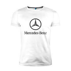 Мужская футболка премиум с принтом Logo Mercedes-Benz в Тюмени, 92% хлопок, 8% лайкра | приталенный силуэт, круглый вырез ворота, длина до линии бедра, короткий рукав | mercedes | mercedes benz | логотип mercedes | логотип mercedes benz | логотип мерседерс бенс | мерен | мерседерс | мерседерс бенс