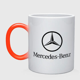 Кружка хамелеон с принтом Logo Mercedes-Benz в Тюмени, керамика | меняет цвет при нагревании, емкость 330 мл | Тематика изображения на принте: mercedes | mercedes benz | логотип mercedes | логотип mercedes benz | логотип мерседерс бенс | мерен | мерседерс | мерседерс бенс