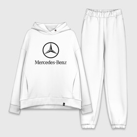 Женский костюм хлопок Oversize с принтом Logo Mercedes Benz в Тюмени,  |  | mercedes | mercedes benz | логотип mercedes | логотип mercedes benz | логотип мерседерс бенс | мерен | мерседерс | мерседерс бенс