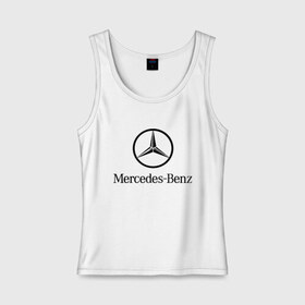 Женская майка хлопок с принтом Logo Mercedes-Benz в Тюмени, 95% хлопок, 5% эластан |  | mercedes | mercedes benz | логотип mercedes | логотип mercedes benz | логотип мерседерс бенс | мерен | мерседерс | мерседерс бенс