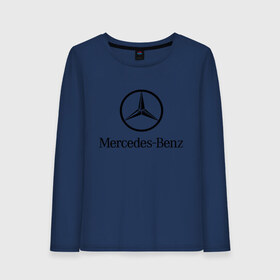 Женский лонгслив хлопок с принтом Logo Mercedes-Benz в Тюмени, 100% хлопок |  | mercedes | mercedes benz | логотип mercedes | логотип mercedes benz | логотип мерседерс бенс | мерен | мерседерс | мерседерс бенс
