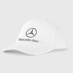Детская бейсболка с принтом Logo Mercedes-Benz в Тюмени, 100% хлопок | классический козырек, металлическая застежка-регулятор размера | mercedes | mercedes benz | логотип mercedes | логотип mercedes benz | логотип мерседерс бенс | мерен | мерседерс | мерседерс бенс