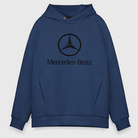 Мужское худи Oversize хлопок с принтом Logo Mercedes-Benz в Тюмени, френч-терри — 70% хлопок, 30% полиэстер. Мягкий теплый начес внутри —100% хлопок | боковые карманы, эластичные манжеты и нижняя кромка, капюшон на магнитной кнопке | mercedes | mercedes benz | логотип mercedes | логотип mercedes benz | логотип мерседерс бенс | мерен | мерседерс | мерседерс бенс