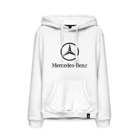 Мужская толстовка хлопок с принтом Logo Mercedes-Benz в Тюмени, френч-терри, мягкий теплый начес внутри (100% хлопок) | карман-кенгуру, эластичные манжеты и нижняя кромка, капюшон с подкладом и шнурком | mercedes | mercedes benz | логотип mercedes | логотип mercedes benz | логотип мерседерс бенс | мерен | мерседерс | мерседерс бенс