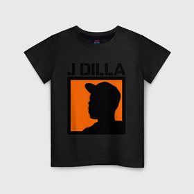 Детская футболка хлопок с принтом J Dilla в Тюмени, 100% хлопок | круглый вырез горловины, полуприлегающий силуэт, длина до линии бедер | хип хоп