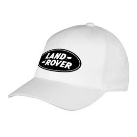 Бейсболка с принтом Land Rover logo в Тюмени, 100% хлопок | классический козырек, металлическая застежка-регулятор размера | Тематика изображения на принте: land rove | автомобиль land rove | автомобиль ланд ровер | ланд ровер