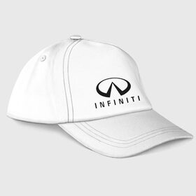 Бейсболка с принтом Infiniti logo в Тюмени, 100% хлопок | классический козырек, металлическая застежка-регулятор размера | Тематика изображения на принте: infiniti автомобиль | автомобиль инфинити | инфинити | логотип infiniti | логотип инфинити