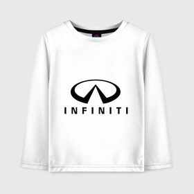 Детский лонгслив хлопок с принтом Infiniti logo в Тюмени, 100% хлопок | круглый вырез горловины, полуприлегающий силуэт, длина до линии бедер | infiniti автомобиль | автомобиль инфинити | инфинити | логотип infiniti | логотип инфинити