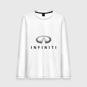 Мужской лонгслив хлопок с принтом Logo Infiniti в Тюмени, 100% хлопок |  | Тематика изображения на принте: infiniti автомобиль | автомобиль инфинити | инфинити | логотип infiniti | логотип инфинити