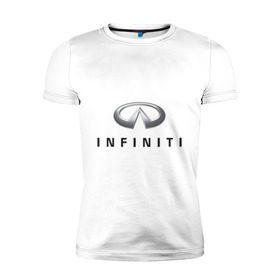 Мужская футболка премиум с принтом Logo Infiniti в Тюмени, 92% хлопок, 8% лайкра | приталенный силуэт, круглый вырез ворота, длина до линии бедра, короткий рукав | Тематика изображения на принте: infiniti автомобиль | автомобиль инфинити | инфинити | логотип infiniti | логотип инфинити