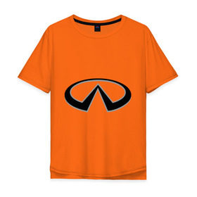 Мужская футболка хлопок Oversize с принтом Значок Infiniti в Тюмени, 100% хлопок | свободный крой, круглый ворот, “спинка” длиннее передней части | infiniti автомобиль | автомобиль инфинити | инфинити | логотип infiniti | логотип инфинити