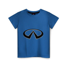 Детская футболка хлопок с принтом Значок Infiniti в Тюмени, 100% хлопок | круглый вырез горловины, полуприлегающий силуэт, длина до линии бедер | infiniti автомобиль | автомобиль инфинити | инфинити | логотип infiniti | логотип инфинити