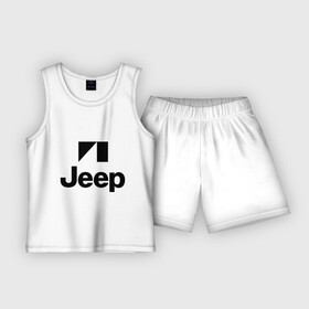 Детская пижама с шортами хлопок с принтом Jeep logo в Тюмени,  |  | jeep | автомобиль jeep | автомобиль джип | джип | логотип jeep | логотип джип