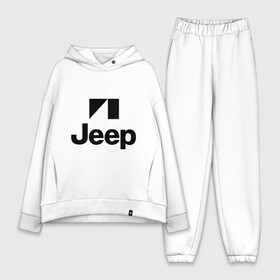Женский костюм хлопок Oversize с принтом Jeep logo в Тюмени,  |  | jeep | автомобиль jeep | автомобиль джип | джип | логотип jeep | логотип джип