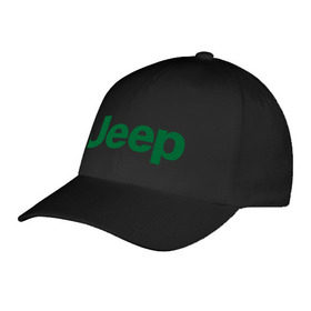 Бейсболка с принтом Logo Jeep в Тюмени, 100% хлопок | классический козырек, металлическая застежка-регулятор размера | Тематика изображения на принте: jeep | автомобиль jeep | автомобиль джип | джип | логотип jeep | логотип джип