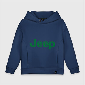 Детское худи Oversize хлопок с принтом Logo Jeep в Тюмени, френч-терри — 70% хлопок, 30% полиэстер. Мягкий теплый начес внутри —100% хлопок | боковые карманы, эластичные манжеты и нижняя кромка, капюшон на магнитной кнопке | jeep | автомобиль jeep | автомобиль джип | джип | логотип jeep | логотип джип