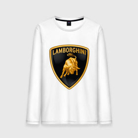 Мужской лонгслив хлопок с принтом Lamborghini logo в Тюмени, 100% хлопок |  | lamborghini | автомобиль lamborghini | ламборджини | ламборджини автомобиль | логотип lamborghini | логотип ламборджини