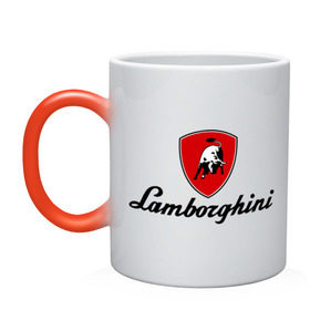 Кружка хамелеон с принтом Logo lamborghini в Тюмени, керамика | меняет цвет при нагревании, емкость 330 мл | lamborghini | автомобиль lamborghini | ламборджини | ламборджини автомобиль | логотип lamborghini | логотип ламборджини