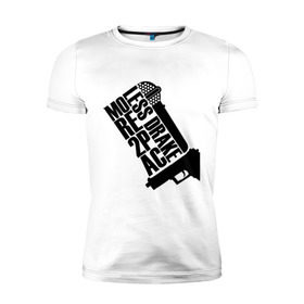 Мужская футболка премиум с принтом More 2Pac в Тюмени, 92% хлопок, 8% лайкра | приталенный силуэт, круглый вырез ворота, длина до линии бедра, короткий рукав | хип хоп