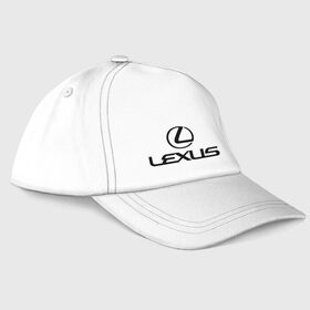 Бейсболка с принтом Lexus logo в Тюмени, 100% хлопок | классический козырек, металлическая застежка-регулятор размера | Тематика изображения на принте: lexus | автобренды | автолюбителям | бренд | лексус | логотип