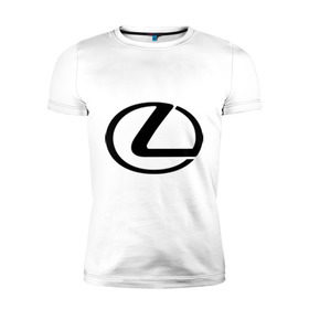 Мужская футболка премиум с принтом Logo lexus в Тюмени, 92% хлопок, 8% лайкра | приталенный силуэт, круглый вырез ворота, длина до линии бедра, короткий рукав | lexus | автобренды | автолюбителям | бренд | лексус | логотип