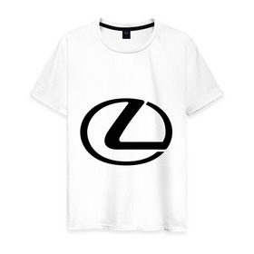 Мужская футболка хлопок с принтом Logo lexus в Тюмени, 100% хлопок | прямой крой, круглый вырез горловины, длина до линии бедер, слегка спущенное плечо. | lexus | автобренды | автолюбителям | бренд | лексус | логотип