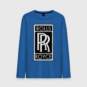 Мужской лонгслив хлопок с принтом Rolls-Royce в Тюмени, 100% хлопок |  | Тематика изображения на принте: rolls royce | rr | автобренды | автолюбителям | бренд | логотип | ролл ройс | ролс ройс