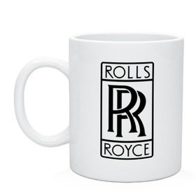 Кружка с принтом Rolls-Royce logo в Тюмени, керамика | объем — 330 мл, диаметр — 80 мм. Принт наносится на бока кружки, можно сделать два разных изображения | rolls royce | rr | автобренды | автолюбителям | бренд | логотип | ролл ройс | ролс ройс