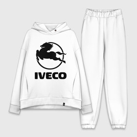 Женский костюм хлопок Oversize с принтом Iveco в Тюмени,  |  | iveco | автобренды | автолюбителям | бренд | ивеко | логотип