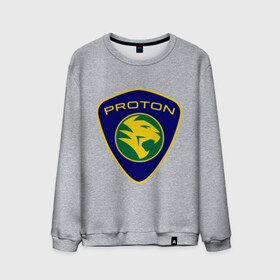 Мужской свитшот хлопок с принтом Proton logo в Тюмени, 100% хлопок |  | proton | автобренды | автолюбителям | бренд | для автовладельцев | для автолюбителей | логотип | протон