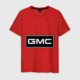 Мужская футболка хлопок с принтом GMC logo в Тюмени, 100% хлопок | прямой крой, круглый вырез горловины, длина до линии бедер, слегка спущенное плечо. | gmc | дженерал моторс | логотип | машина