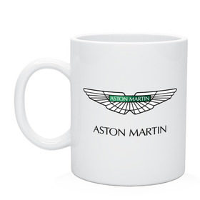 Кружка с принтом Aston Martin logo в Тюмени, керамика | объем — 330 мл, диаметр — 80 мм. Принт наносится на бока кружки, можно сделать два разных изображения | aston martin | автобренды | автолюбителям | астин мартин | астон мартин | бренд | для автовладельцев | для автолюбителей | логотип