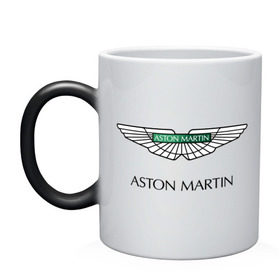 Кружка хамелеон с принтом Aston Martin logo в Тюмени, керамика | меняет цвет при нагревании, емкость 330 мл | aston martin | автобренды | автолюбителям | астин мартин | астон мартин | бренд | для автовладельцев | для автолюбителей | логотип