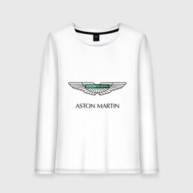 Женский лонгслив хлопок с принтом Aston Martin logo в Тюмени, 100% хлопок |  | aston martin | автобренды | автолюбителям | астин мартин | астон мартин | бренд | для автовладельцев | для автолюбителей | логотип