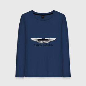Женский лонгслив хлопок с принтом Logo Aston Martin в Тюмени, 100% хлопок |  | aston martin | автобренды | автолюбителям | астин мартин | астон мартин | бренд | для автовладельцев | для автолюбителей | логотип