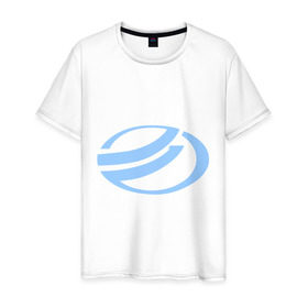 Мужская футболка хлопок с принтом ЗАЗ лого в Тюмени, 100% хлопок | прямой крой, круглый вырез горловины, длина до линии бедер, слегка спущенное плечо. | автобренды | автолюбителям | бренд | для автовладельцев | для автолюбителей | заз | логотип