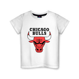 Детская футболка хлопок с принтом Chicago bulls logo в Тюмени, 100% хлопок | круглый вырез горловины, полуприлегающий силуэт, длина до линии бедер | Тематика изображения на принте: chicago bulls | newtop | swag | swag style | toplanding | одежда сваг | сваг | сваг стиль | свег | свог | свэг | чикаго булз