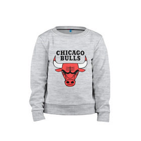 Детский свитшот хлопок с принтом Chicago bulls logo в Тюмени, 100% хлопок | круглый вырез горловины, эластичные манжеты, пояс и воротник | chicago bulls | newtop | swag | swag style | toplanding | одежда сваг | сваг | сваг стиль | свег | свог | свэг | чикаго булз