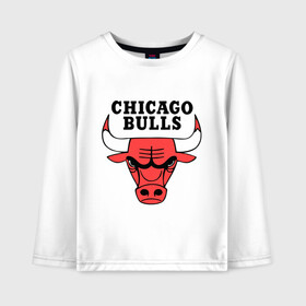 Детский лонгслив хлопок с принтом Chicago bulls logo в Тюмени, 100% хлопок | круглый вырез горловины, полуприлегающий силуэт, длина до линии бедер | chicago bulls | newtop | swag | swag style | toplanding | одежда сваг | сваг | сваг стиль | свег | свог | свэг | чикаго булз