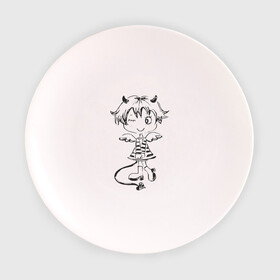 Тарелка с принтом Маленькая проказница в Тюмени, фарфор | диаметр - 210 мм
диаметр для нанесения принта - 120 мм | маленькая проказница | проказница