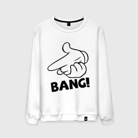 Мужской свитшот хлопок с принтом Bang! в Тюмени, 100% хлопок |  | swag | swag style | одежда сваг | сваг | сваг стиль | свег | свог | свэг