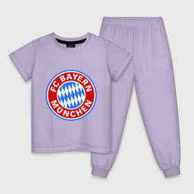 Детская пижама хлопок с принтом Bavaria-Munchen в Тюмени, 100% хлопок |  брюки и футболка прямого кроя, без карманов, на брюках мягкая резинка на поясе и по низу штанин
 | бавария