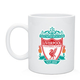 Кружка с принтом Liverpool logo в Тюмени, керамика | объем — 330 мл, диаметр — 80 мм. Принт наносится на бока кружки, можно сделать два разных изображения | Тематика изображения на принте: ливерпуль