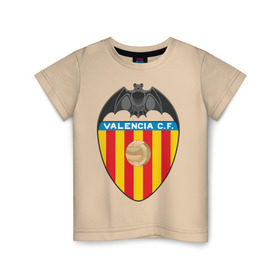 Детская футболка хлопок с принтом Валенсия в Тюмени, 100% хлопок | круглый вырез горловины, полуприлегающий силуэт, длина до линии бедер | valencia | болельщикам | валенсия | для болельщиков | испанские клубы | фк | футбол | футбольные клубы