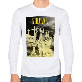 Мужской лонгслив хлопок с принтом Nirvana Poster в Тюмени, 100% хлопок |  | Тематика изображения на принте: kurt kobain | nirvana | курт кобейн | музыкальные группы | нирвана | рок группы