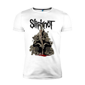 Мужская футболка премиум с принтом Slipknot illustration skulls в Тюмени, 92% хлопок, 8% лайкра | приталенный силуэт, круглый вырез ворота, длина до линии бедра, короткий рукав | metall | punk | rock | slipknot | метал | металл | нью метал | панк | панк рок | рок | слипкнот