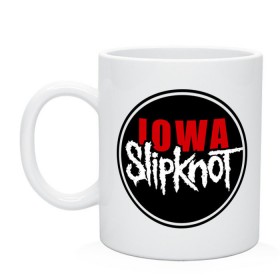 Кружка с принтом Slipknot iowa logo в Тюмени, керамика | объем — 330 мл, диаметр — 80 мм. Принт наносится на бока кружки, можно сделать два разных изображения | metall | punk | rock | slipknot | метал | металл | нью метал | панк | панк рок | рок | слипкнот