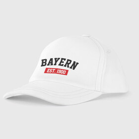 Детская бейсболка с принтом FC Bayern Est 1900 в Тюмени, 100% хлопок | классический козырек, металлическая застежка-регулятор размера | bayern | fc bayern | fc bayern est 1900 | баерн